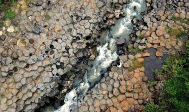 Phát hiện suối đá 'tổ ong' kỳ lạ ở Gia Lai